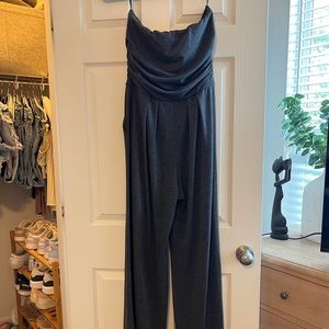 Gray cotton jumpsuit